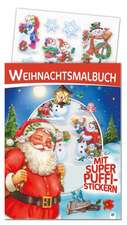 Weihnachtsmalbuch mit Puffi-Stickern