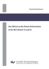 Kaufmann, D: Size Effects on the Plastic Deformation of the