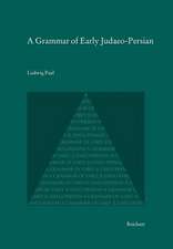 A Grammar of Early Judaeo-Persian