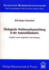 Ökologische Wettbewerbsausrichtung in der Automobilindustrie