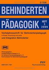 Behindertenpädagogik - Vierteljahresschrift für Behindertenpädagogik und Integration Behinderter in Praxis, Forschung und Lehre