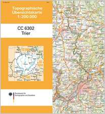 Topographische Übersichtskarte CC6302 Trier 1 : 200 000