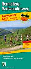 Radwanderkarte Rennsteig-Radwanderweg 1 : 50 000