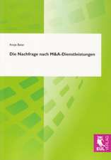 Die Nachfrage nach M&A-Dienstleistungen