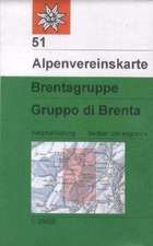 DAV Alpenvereinskarte 51 Brentagruppe 1 : 25 000