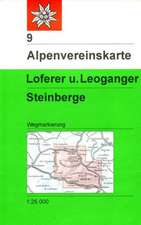 DAV Alpenvereinskarte 09 Loferer + Leoganger Steinberge 1 : 25 000