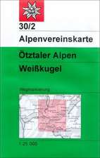 DAV Alpenvereinskarte 30/2 Ötztaler Alpen Weißkugel 1 : 25 000