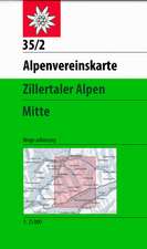 DAV Alpenvereinskarte 35/2 Zillertaler Alpen Mitte 1 : 25 000