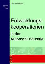 Entwicklungskooperationen in der Automobilindustrie