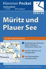 Müritz und Plauer See 1 : 50 000 Gewässerkarte