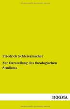 Zur Darstellung des theologischen Studiums