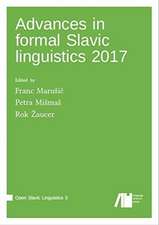 Advances in formal Slavic linguistics 2017