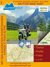 Südtirol - Dolomiten. Motor Bike Map