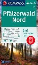 KOMPASS Wanderkarte 471 Pfälzerwald Nord 1:25.000