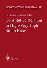 Constitutive Relation in High/Very High Strain Rates: IUTAM Symposium Noda, Japan October 16–19, 1995