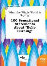 What the Whole World Is Saying: 100 Sensational Statements about Echo Burning