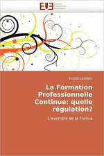 La Formation Professionnelle Continue: Quelle Regulation?