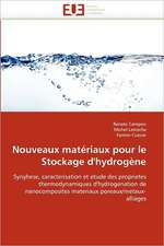 Nouveaux matériaux pour le Stockage d'hydrogène