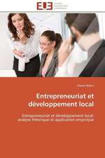 Entrepreneuriat Et Developpement Local