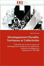 Developpement Durable, Territoires Et Collectivites