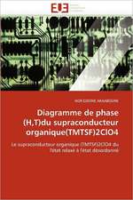 Diagramme de phase (H,T)du supraconducteur organique(TMTSF)2ClO4