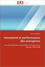 Immatériel et performances des entreprises