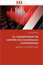 Le comportement de contrôle des investisseurs institutionnels