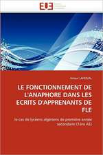 Le Fonctionnement de L'Anaphore Dans Les Ecrits D'Apprenants de Fle: Destins Du Reel Feminin