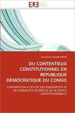 DU CONTENTIEUX CONSTITUTIONNEL EN REPUBLIQUE DEMOCRATIQUE DU CONGO