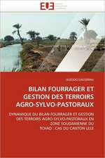 Bilan Fourrager Et Gestion Des Terroirs Agro-Sylvo-Pastoraux