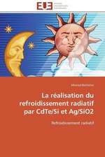 La Realisation Du Refroidissement Radiatif Par Cdte/Si Et AG/Sio2: Un Enjeu Pour Les Acteurs de L'Aide Aux Refugies