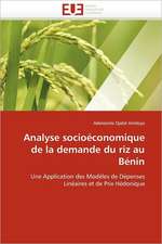 Analyse socioéconomique de la demande du riz au Bénin