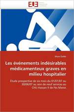 Les événements indésirables médicamenteux graves en milieu hospitalier