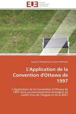 L'Application de La Convention D'Ottawa de 1997: Choix Optimal Du Parametre Fonctionnel