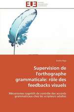 Supervision de L'Orthographe Grammaticale: Role Des Feedbacks Visuels