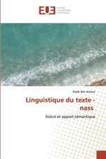 Linguistique du texte - nass