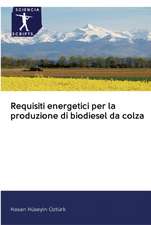 Requisiti energetici per la produzione di biodiesel da colza