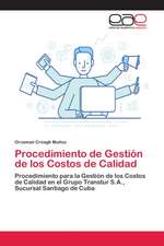 Procedimiento de Gestión de los Costos de Calidad