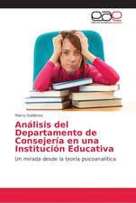 Análisis del Departamento de Consejería en una Institución Educativa