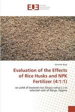 Evaluation of the Effects of Rice Husks and NPK Fertilizer (4:1:1)