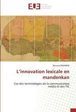 L¿innovation lexicale en mandenkan