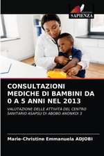 CONSULTAZIONI MEDICHE DI BAMBINI DA 0 A 5 ANNI NEL 2013