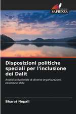 Disposizioni politiche speciali per l'inclusione dei Dalit