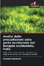 Analisi delle precipitazioni sulla parte occidentale del Bengala occidentale, India