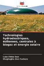 Technologies hydroélectriques, éoliennes, centrales à biogaz et énergie solaire