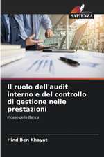 Il ruolo dell'audit interno e del controllo di gestione nelle prestazioni