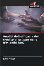 Analisi dell'efficacia del credito di gruppo nelle IFM della RDC