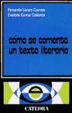 Cómo se comenta un texto literario