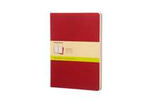 Moleskine Plain Cahier Xl - Red Cover (3 Set)