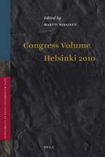 Congress Volume Helsinki 2010